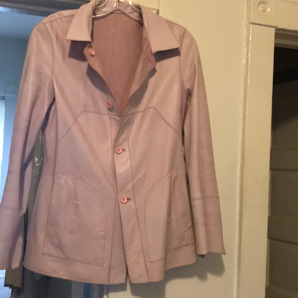 Shasa reversible jacket  leather/suede. Dusty pink  super cute fall/spring